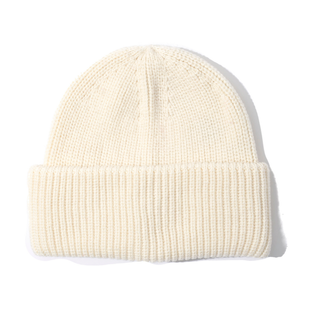 ECHO | Perfect Ribbed Beanie- Cream