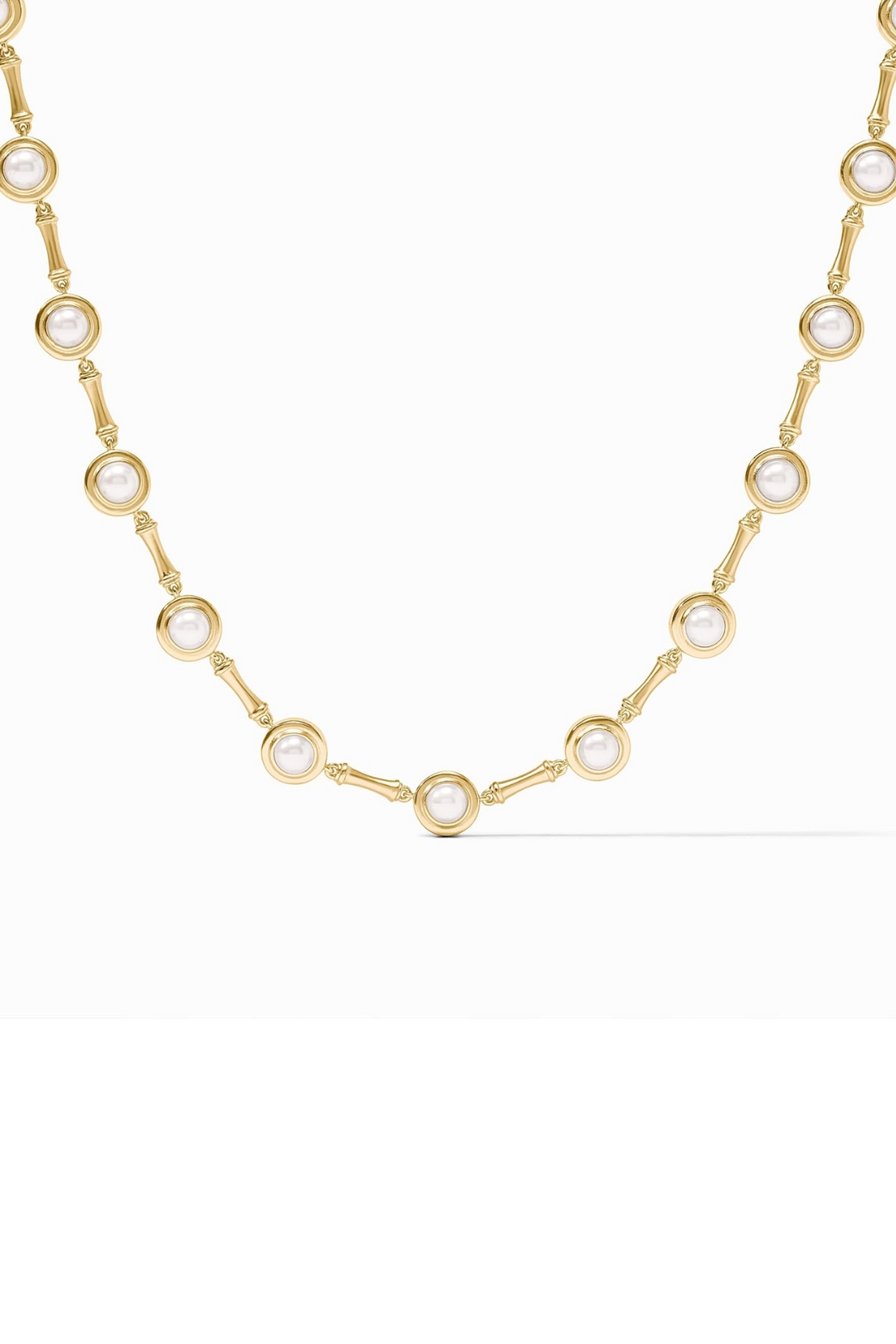 Julie Vos | Bamboo Pearl Necklace - Pearl