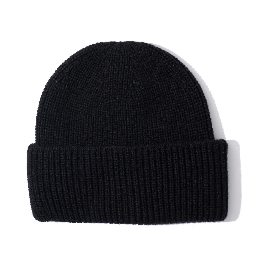 ECHO | Perfect Ribbed Beanie- Black