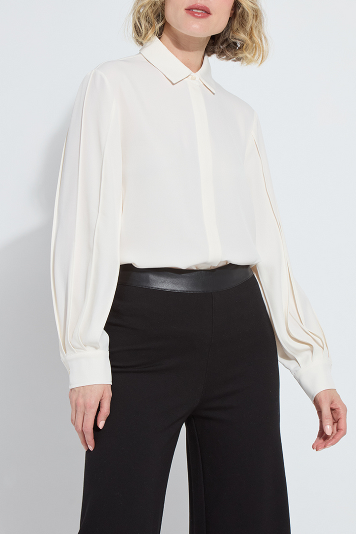 LYSSÉ | Ivette Pleated Balloon Sleeve Blouse