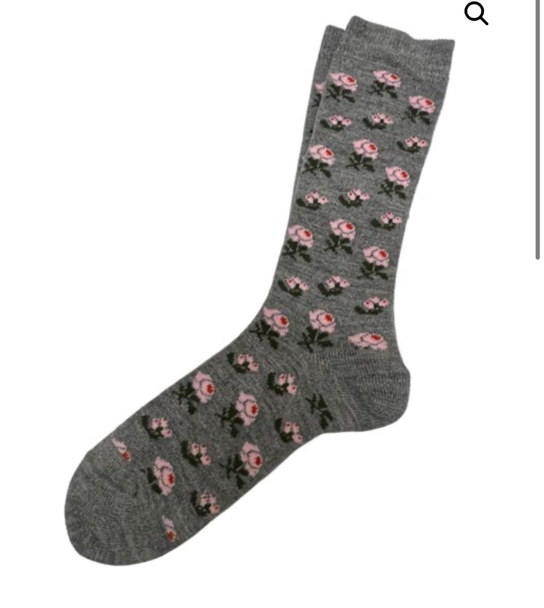 Rosa Alpaca Socks- Grey-M