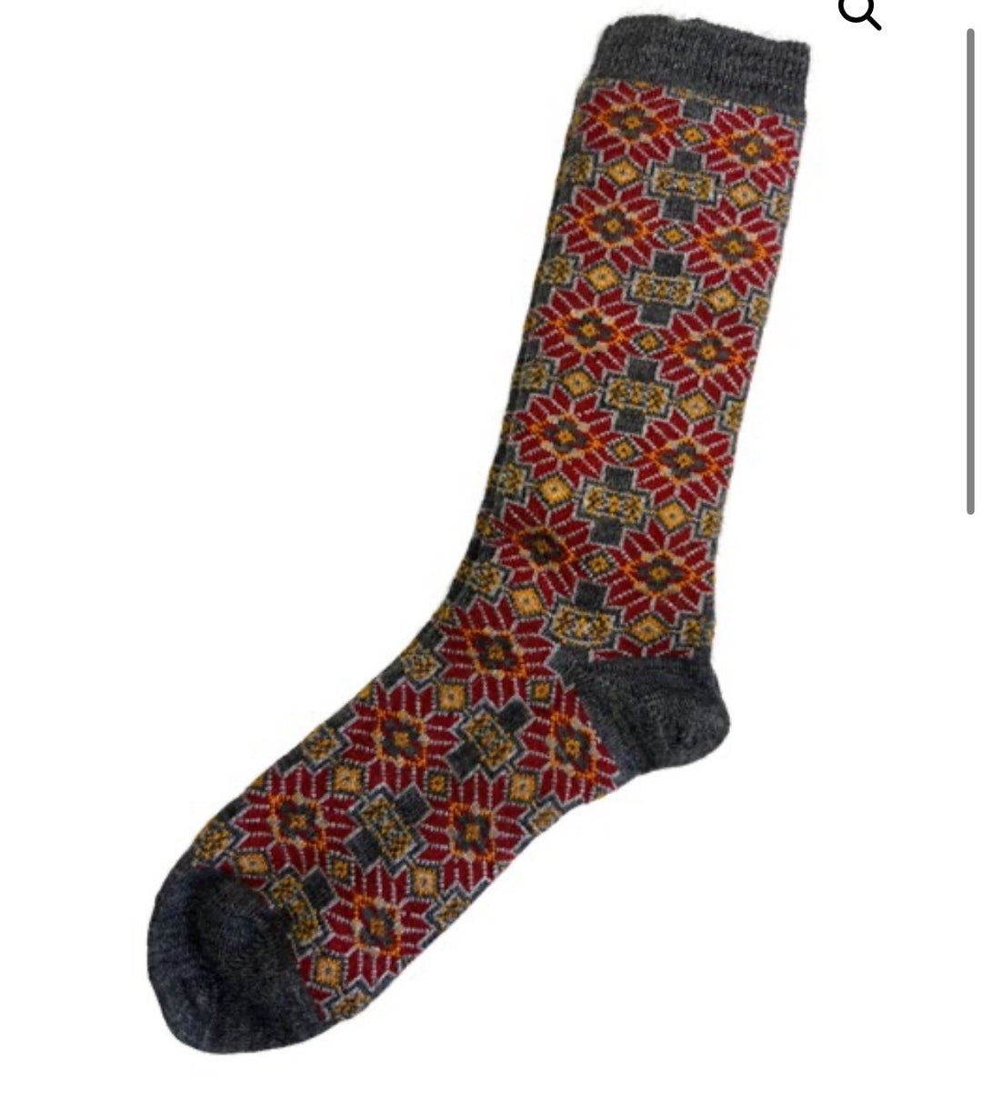 Lucerne Alpaca Socks- Charcoal-M