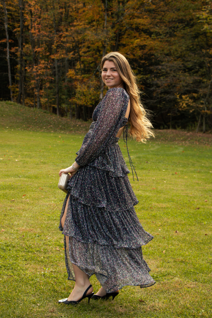 ASTR | Anora dress- Navy Plum