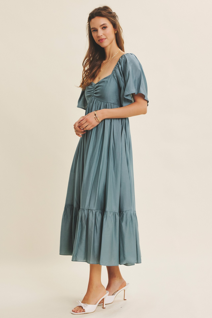 Dusk Blue Midi Dress