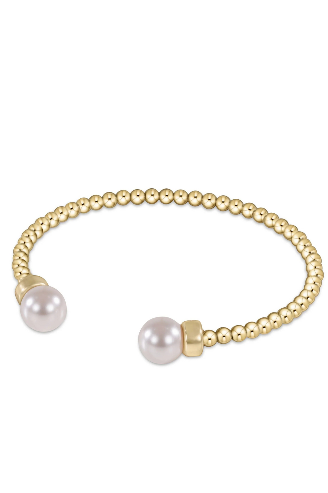 Classic Gold 3mm Cuff- Pearl