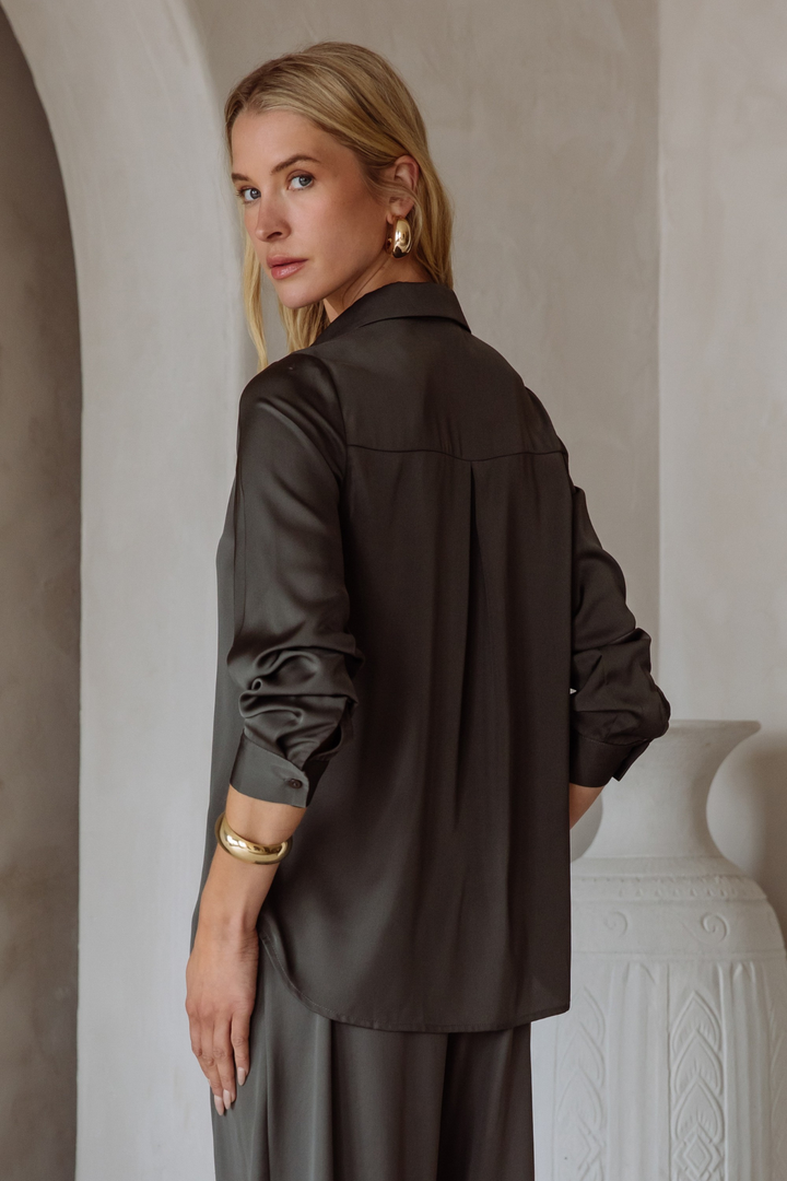 Keely Blouse- Dark Olive