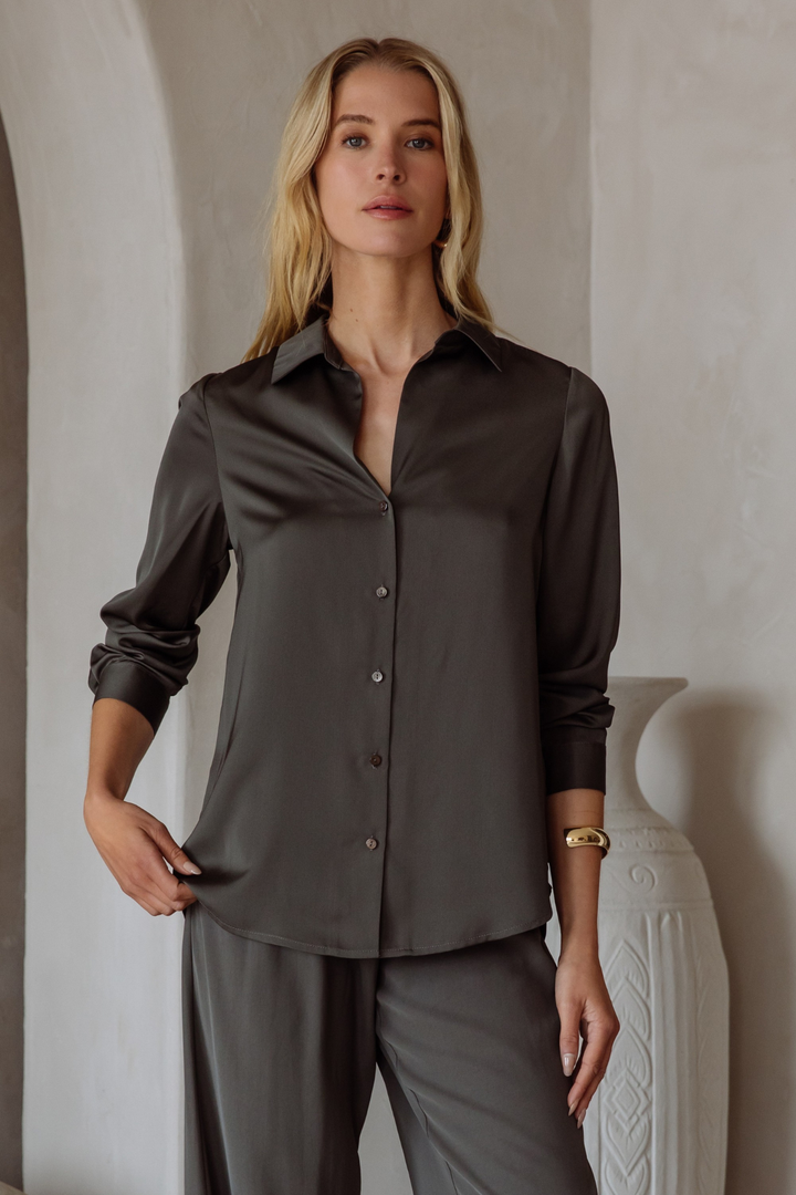 Keely Blouse- Dark Olive