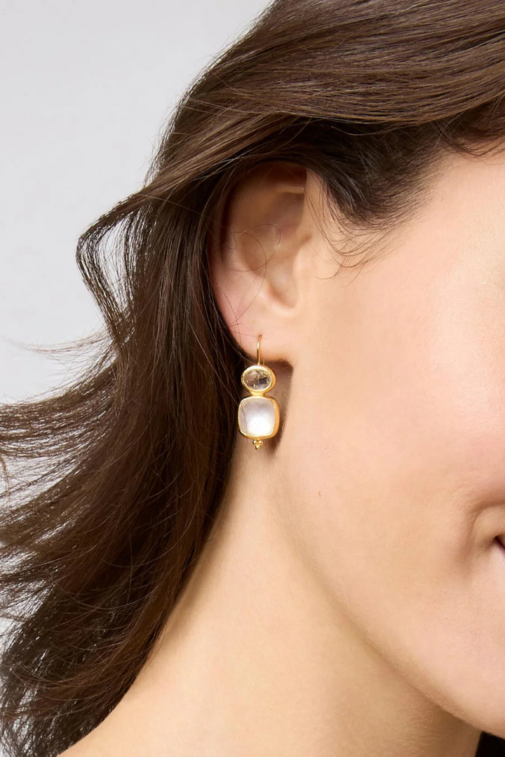 JULIE VOS | Kaleidoscope Earring - Iridescent Clear Crystal