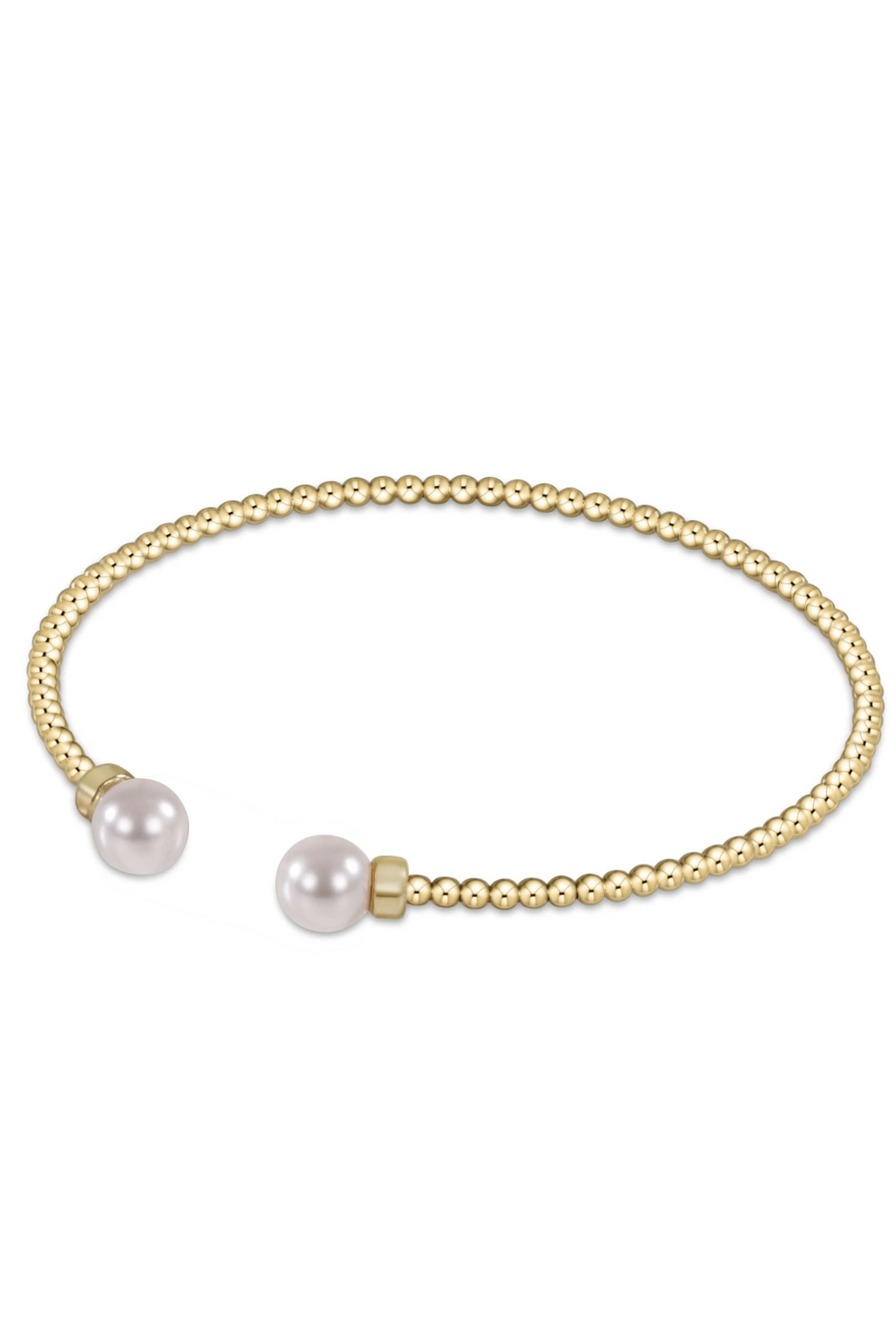 Classic Gold 2mm Cuff- Pearl