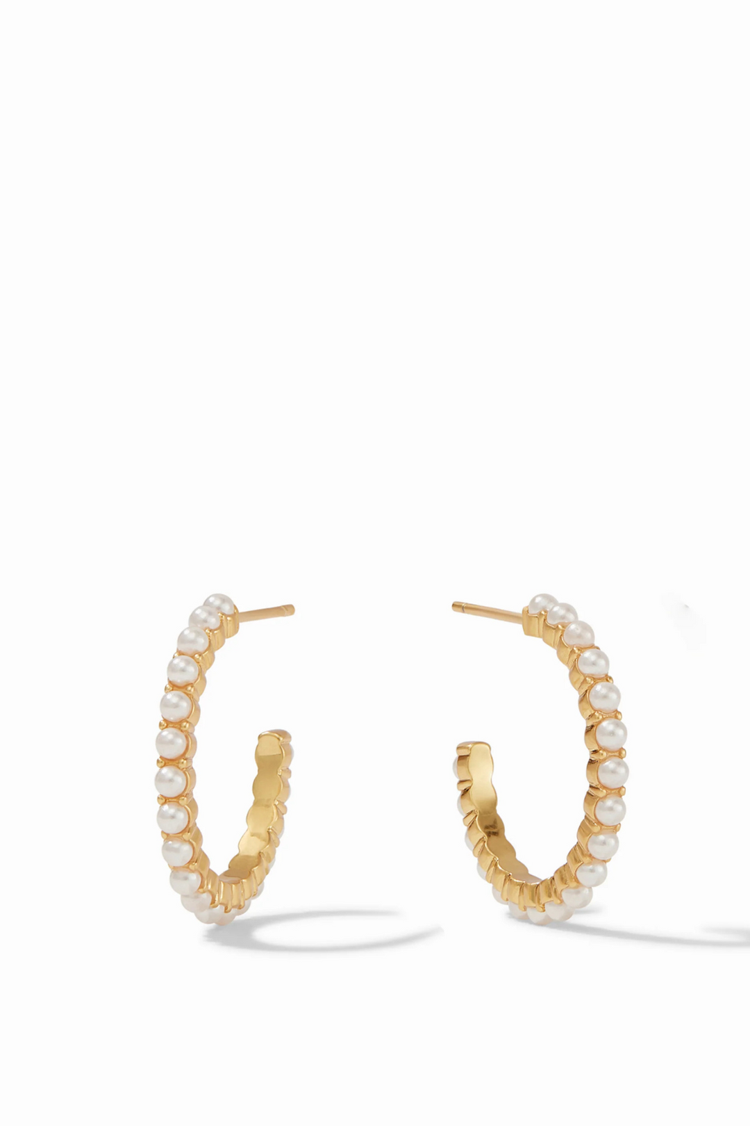 JULIE VOS | Juliet Hoop- Pearl- Small