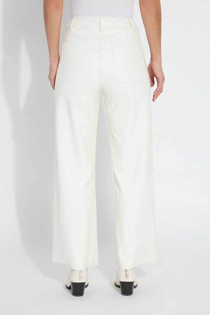 LYSSE | Snow Vegan Leather Wide Leg