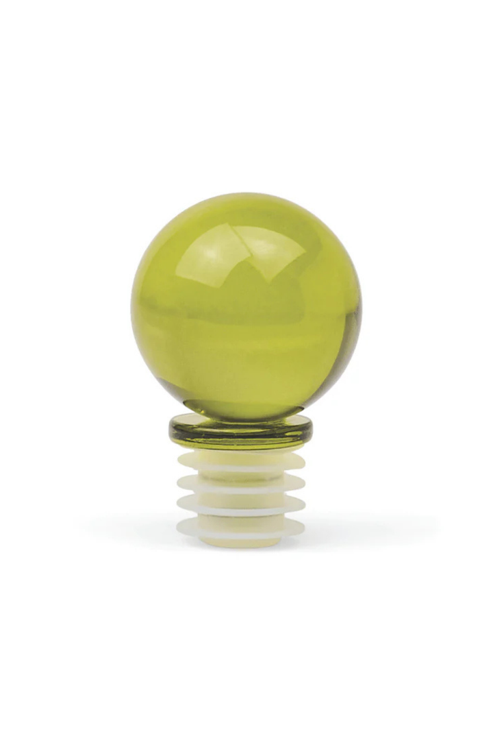 OLIVE GLASS STOPPER