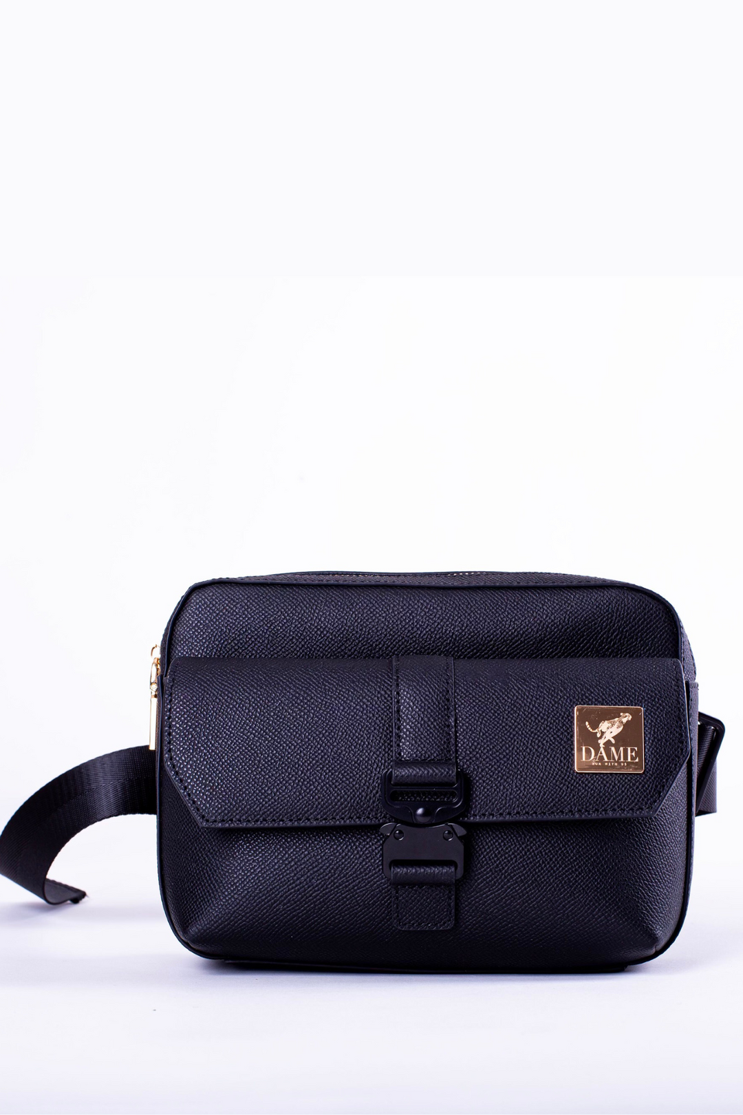 DAME | Lennox Leather Crossbody- Obsidian