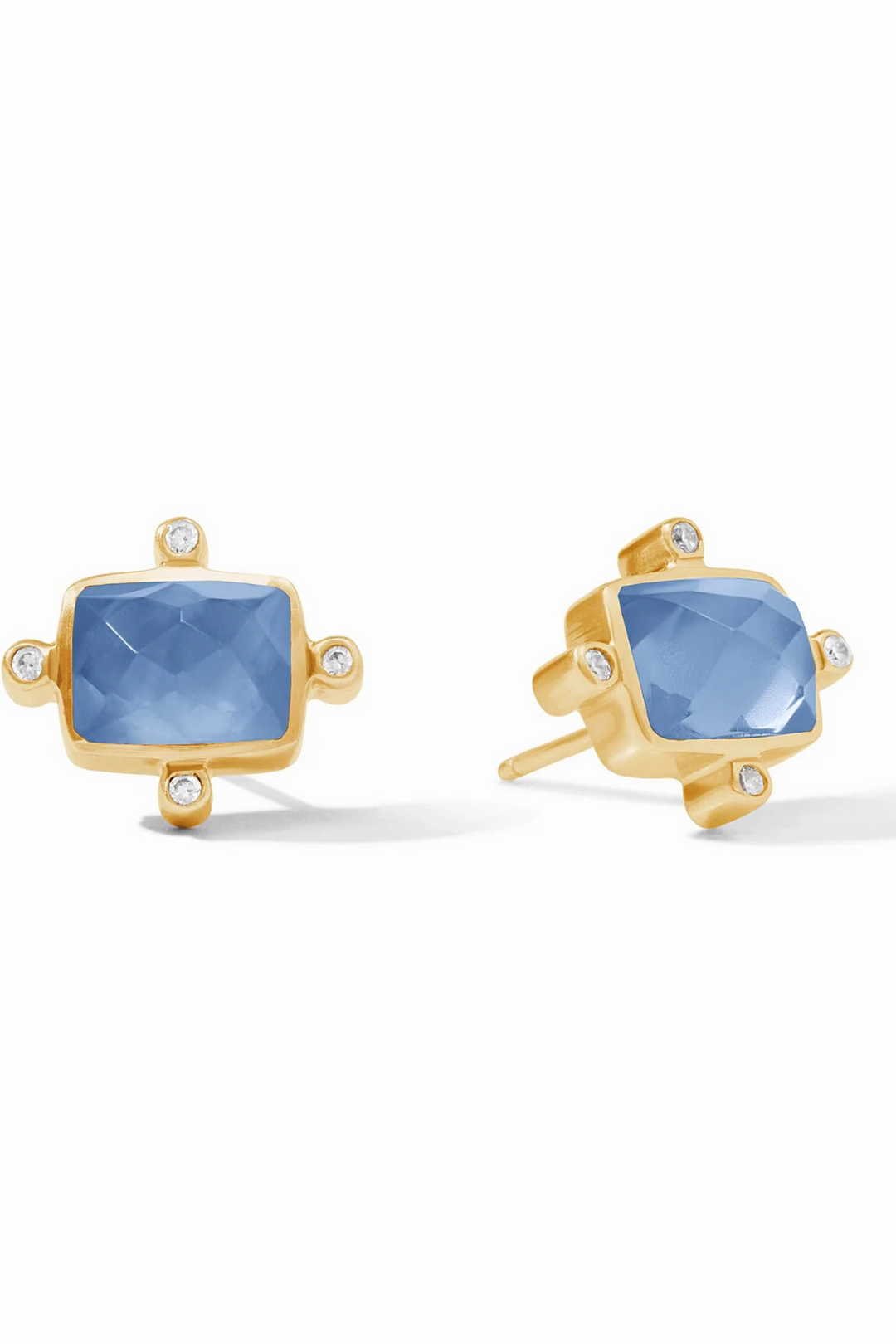 JULIE VOS | Clara Stud- Chalcedony Blue