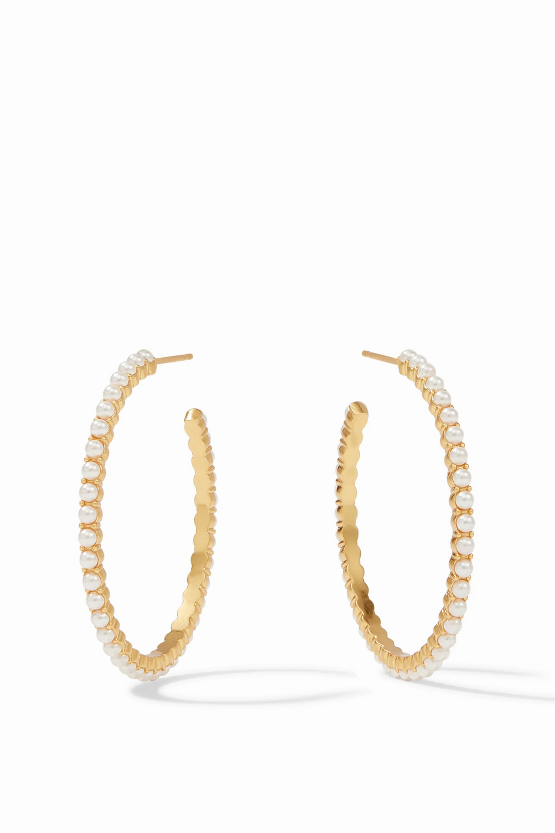 JULIE VOS | Juliet Hoop Pearl- Medium