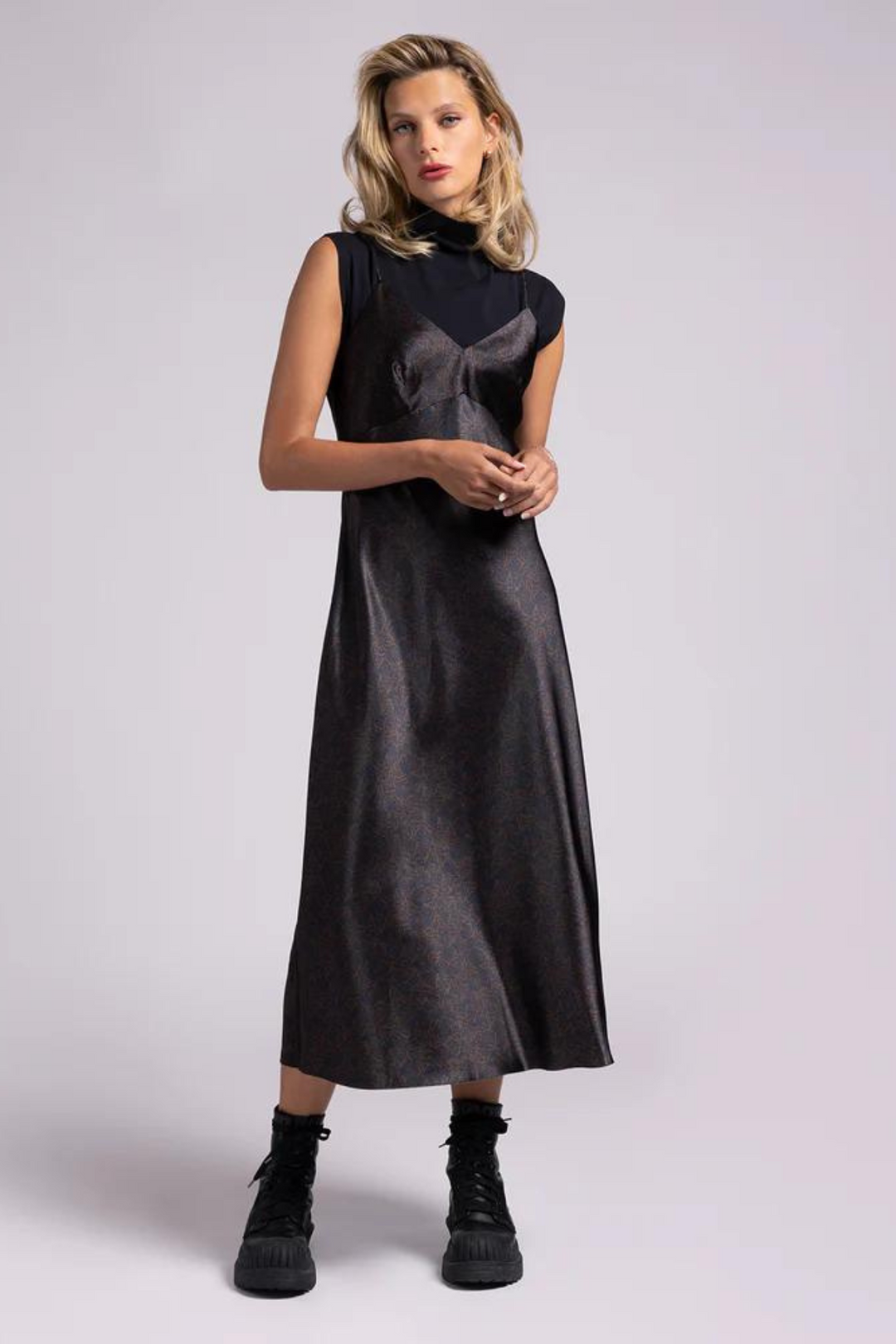Royce Dress- Black Leopard