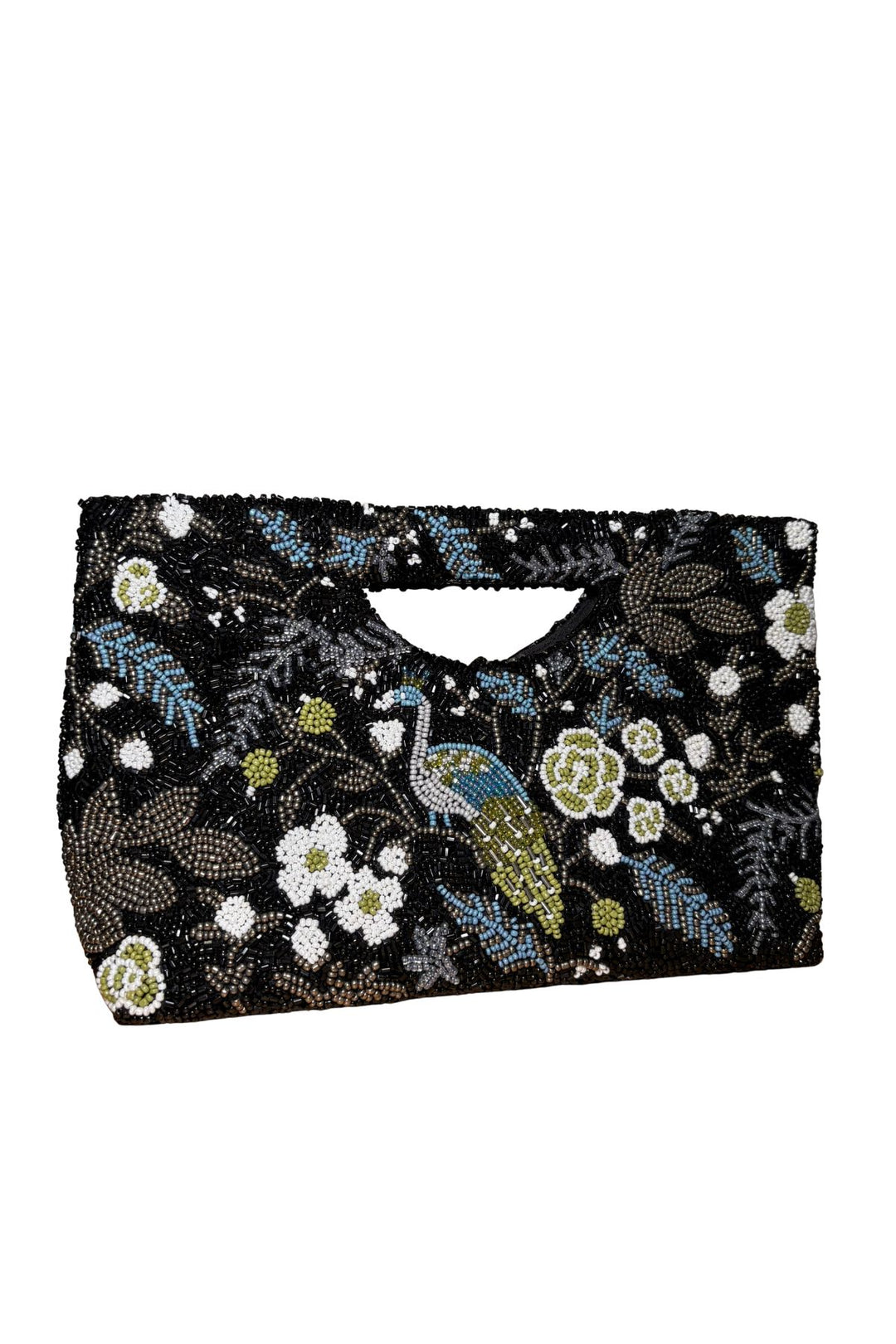Beaded Bag - Black Blue Multi