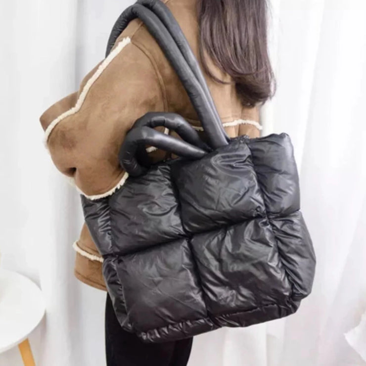 Puffer Tote-Black