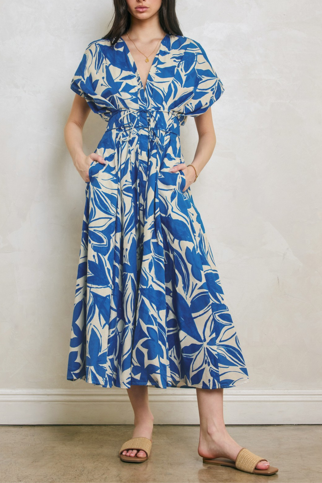 Cotton Capri Blue Dress