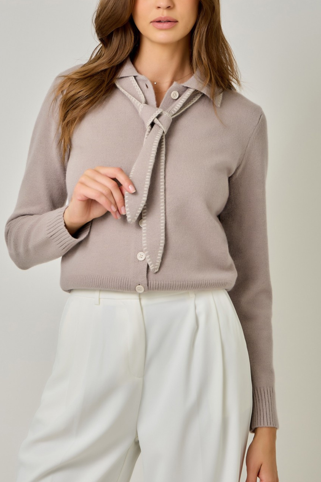 Front Tie Cardigan