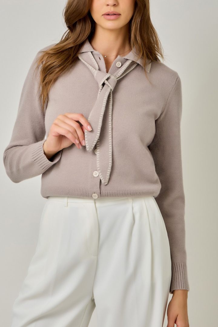 Front Tie Cardigan