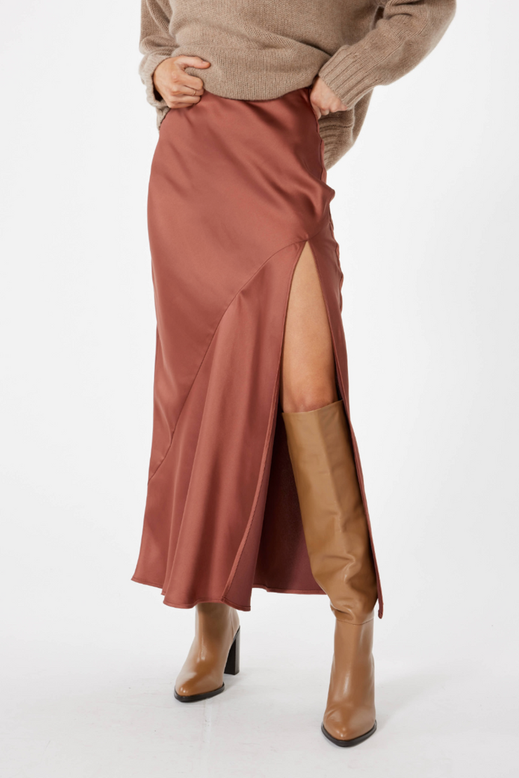 SOPHIE RUE Manhattan Skirt- Rust