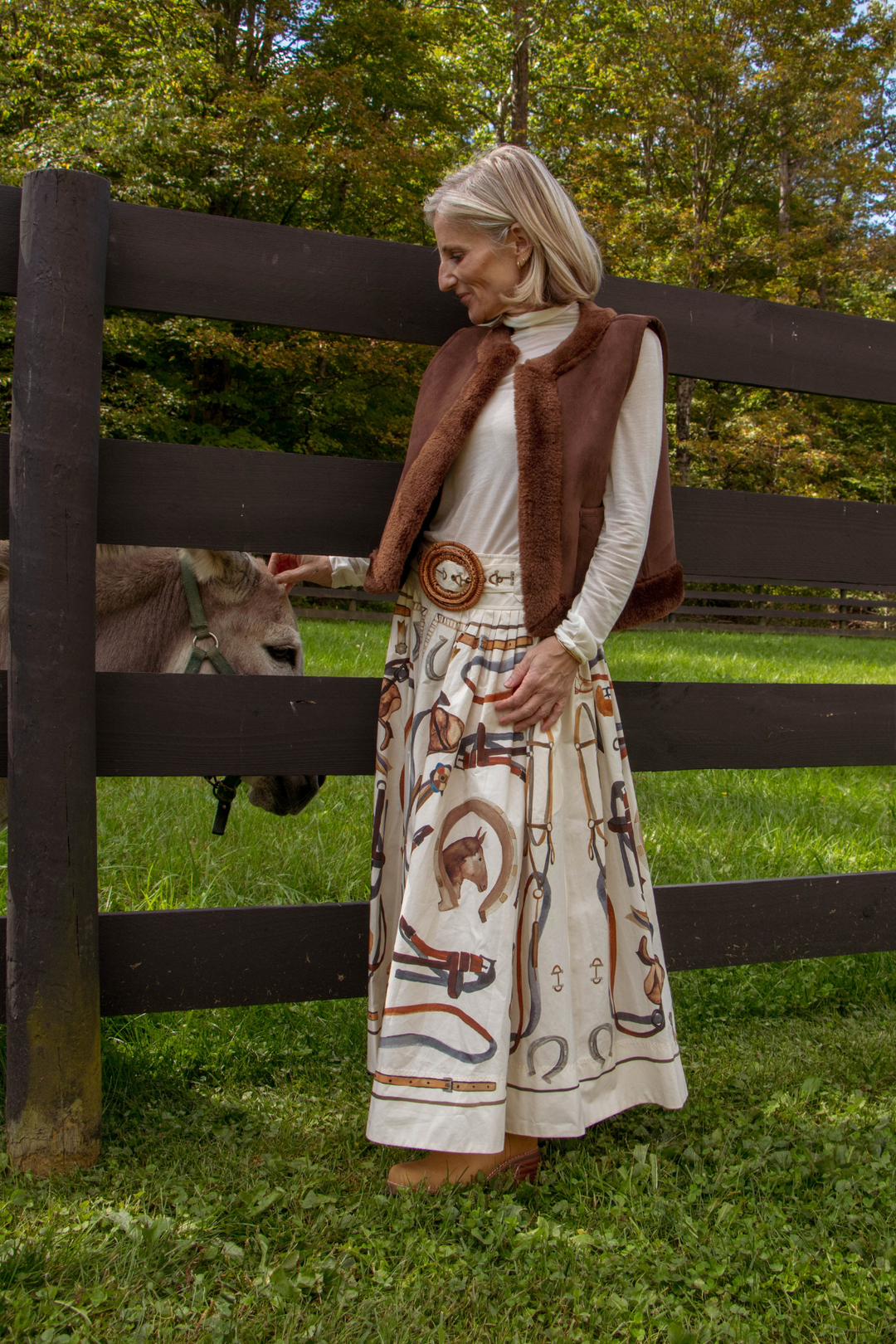 FARM RIO | EQUESTRIAN MAXI SKIRT