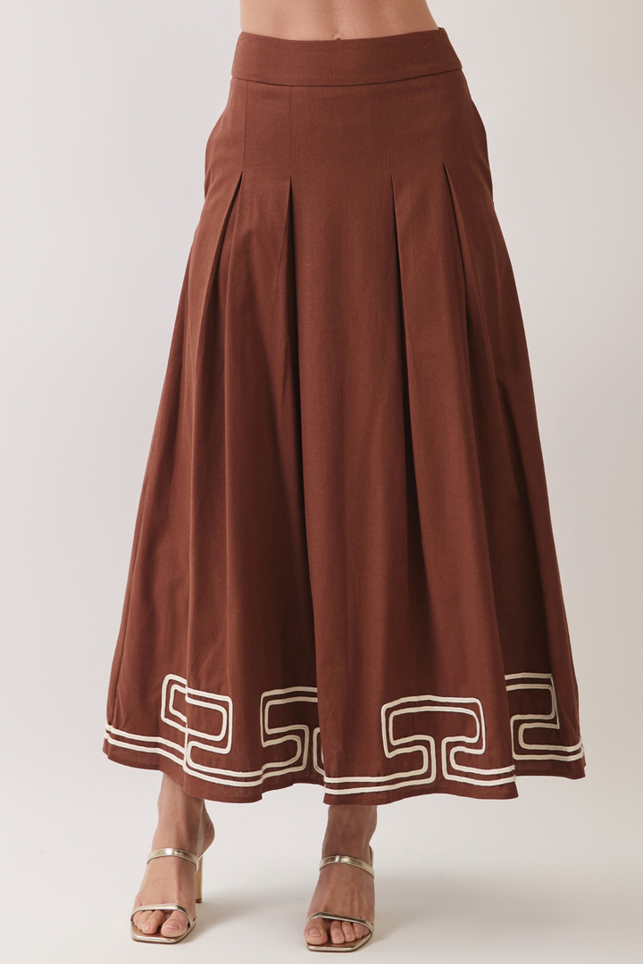 Embroidered Maxi Skirt