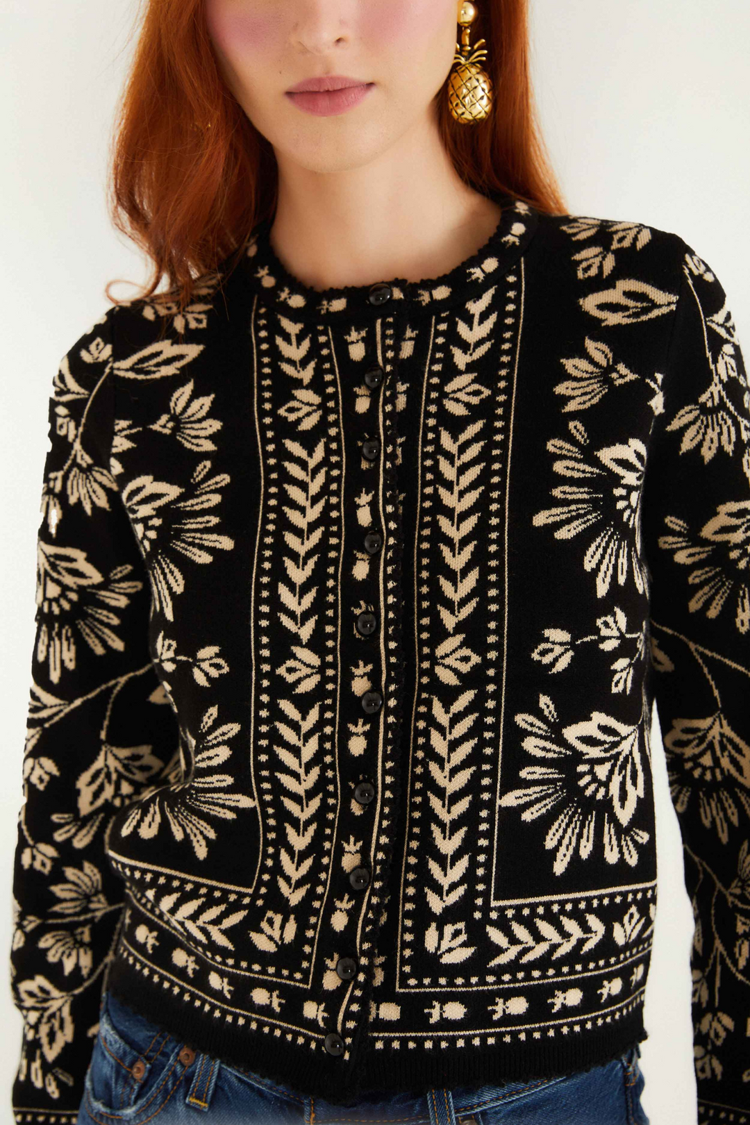 FARM RIO | LOWER BLOOM KNIT CARDIGAN