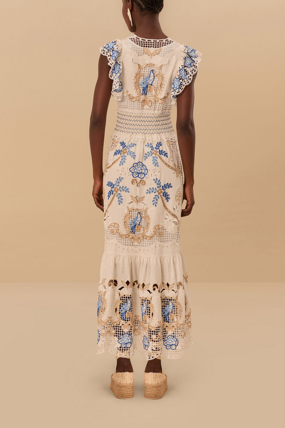 FARM RIO | ROMANTIC RICHELIEU MAXI DRESS