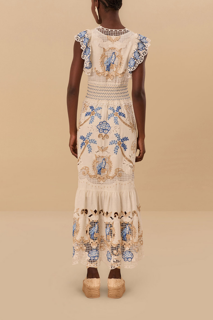 FARM RIO | ROMANTIC RICHELIEU MAXI DRESS
