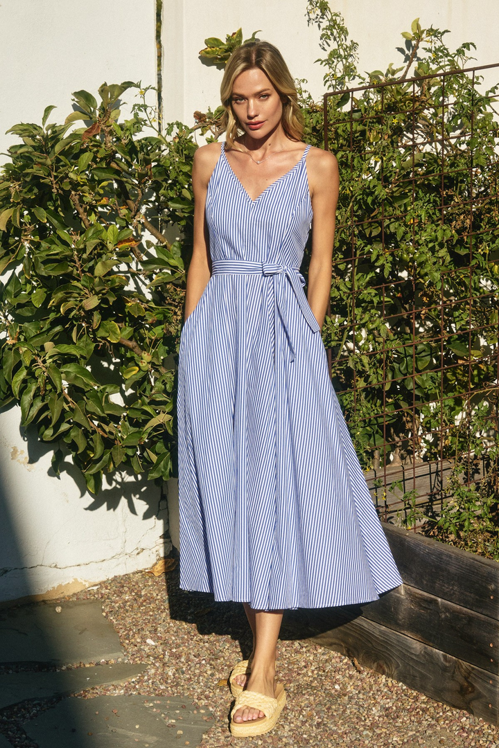 Susan Stripe Midi Dress