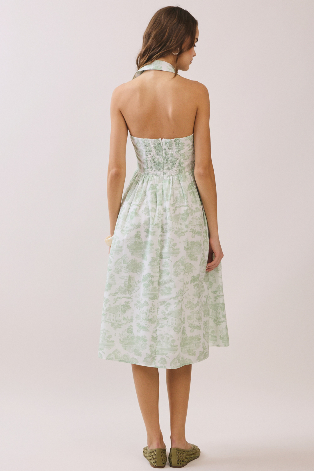 Minty Floral Collar Dress