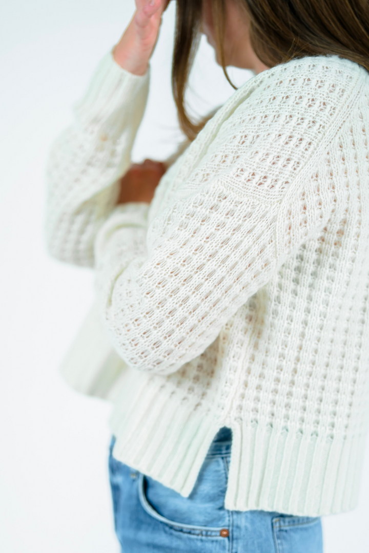 Poppi Crewneck- Ecru