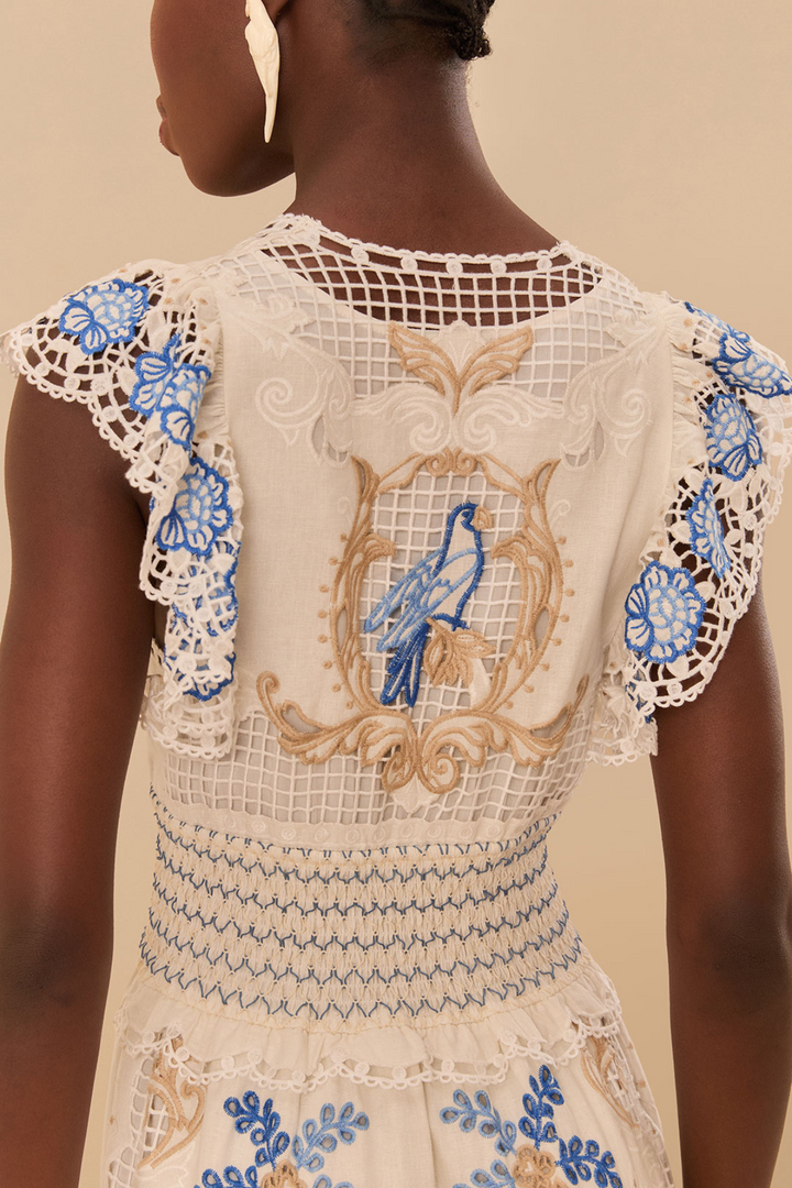 FARM RIO | ROMANTIC RICHELIEU MAXI DRESS