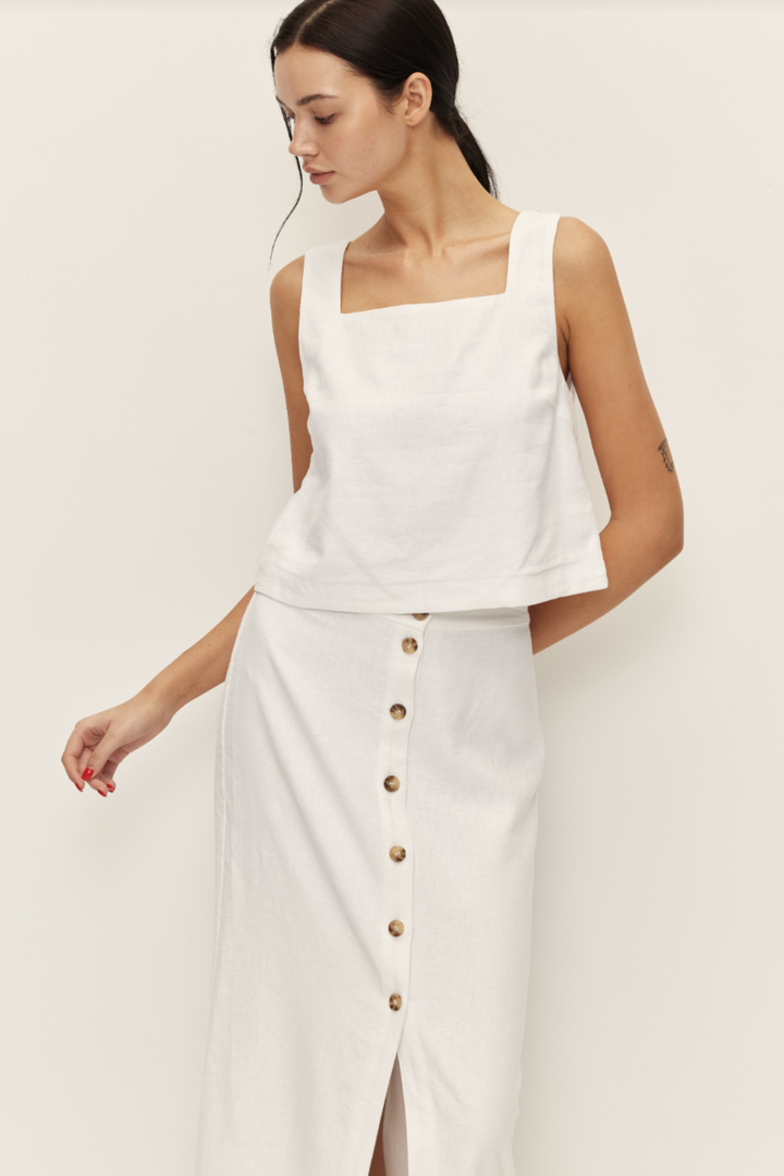 ELODIE | Lucia Linen Top