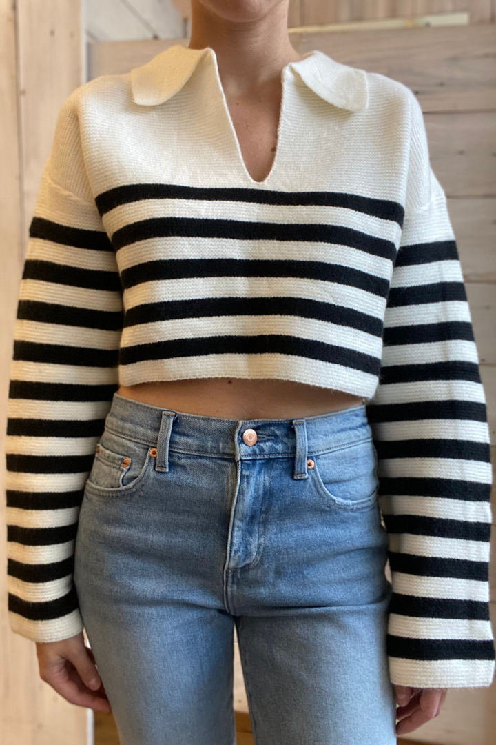 Corbin Stripe Polo Knit