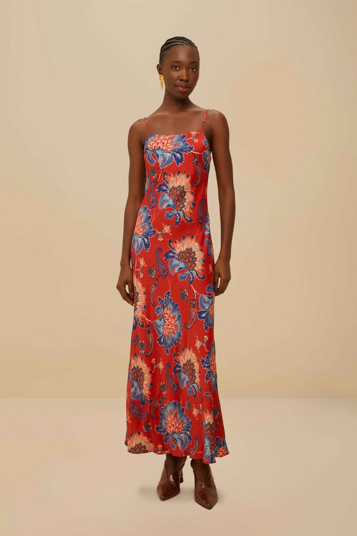 FARM RIO | LUANG RED MAXI DRESS