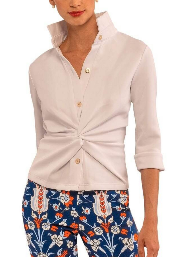 Gretchen Scott | Twist shout top- white