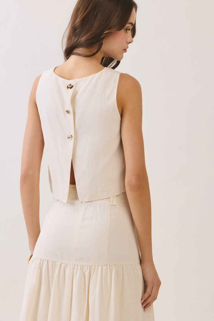 Cream Crop Top