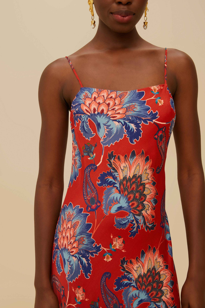 FARM RIO | LUANG RED MAXI DRESS