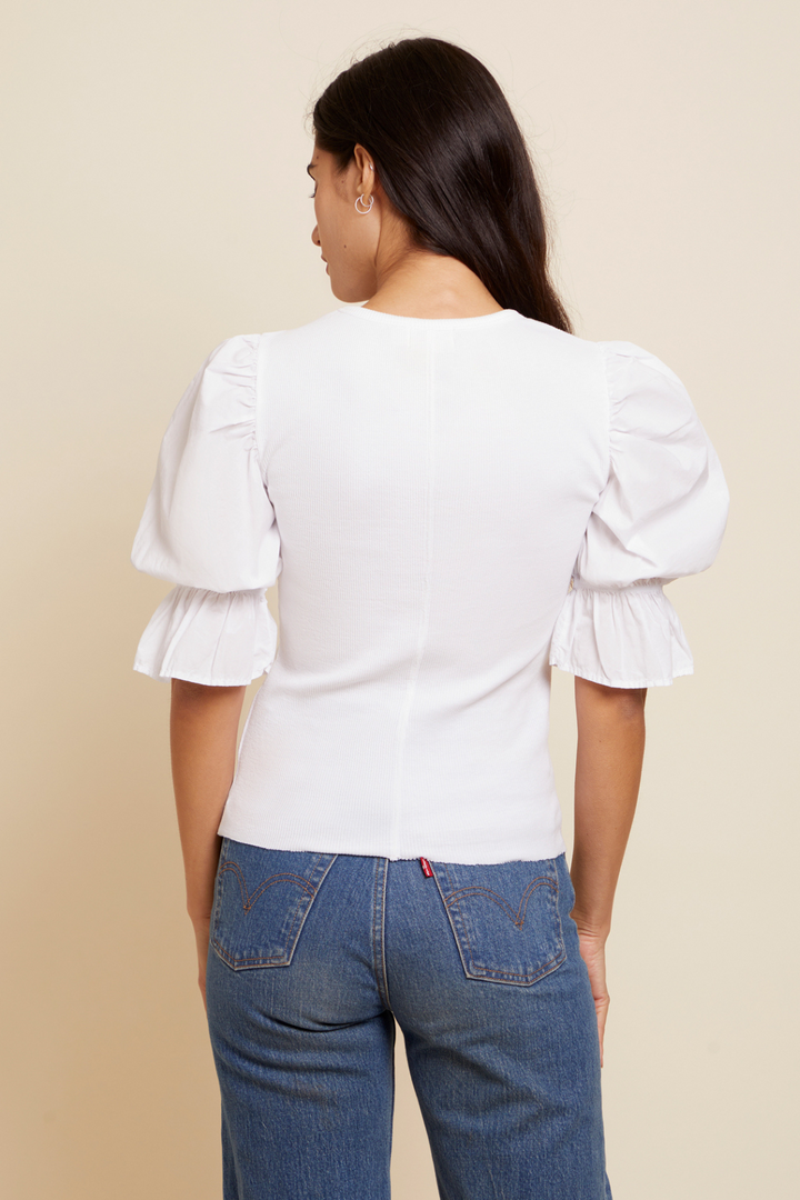 NATION  Kenzie Flounce Sleeve Tee