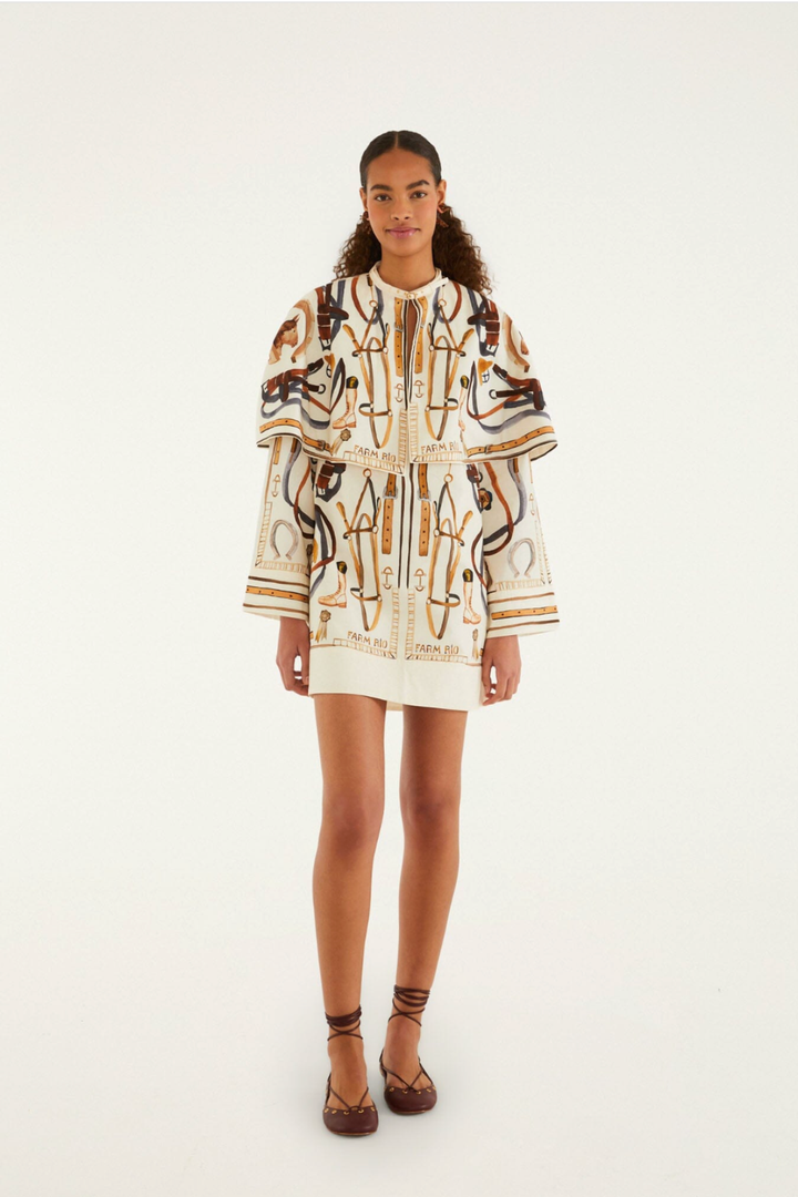 FARM RIO | EQUESTRIAN MINI DRESS