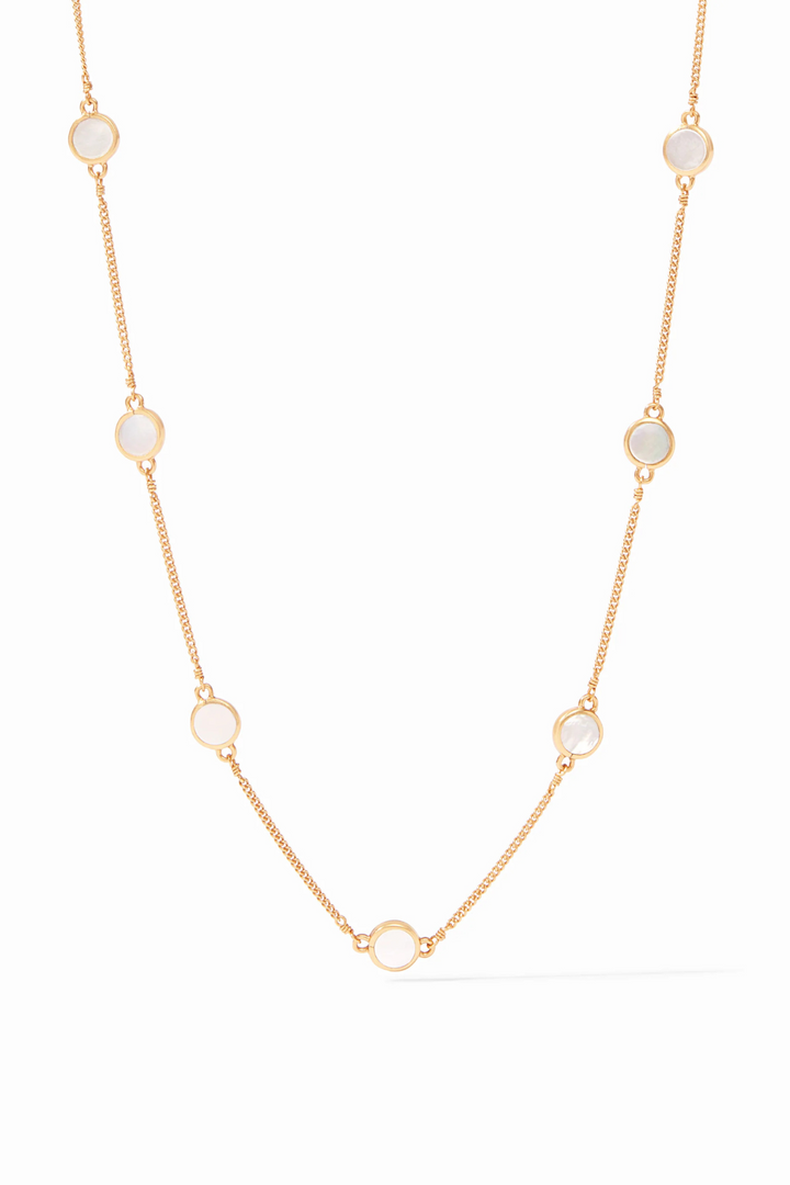 JULIE VOS | Valencia Delicate Station Necklace- Pearl