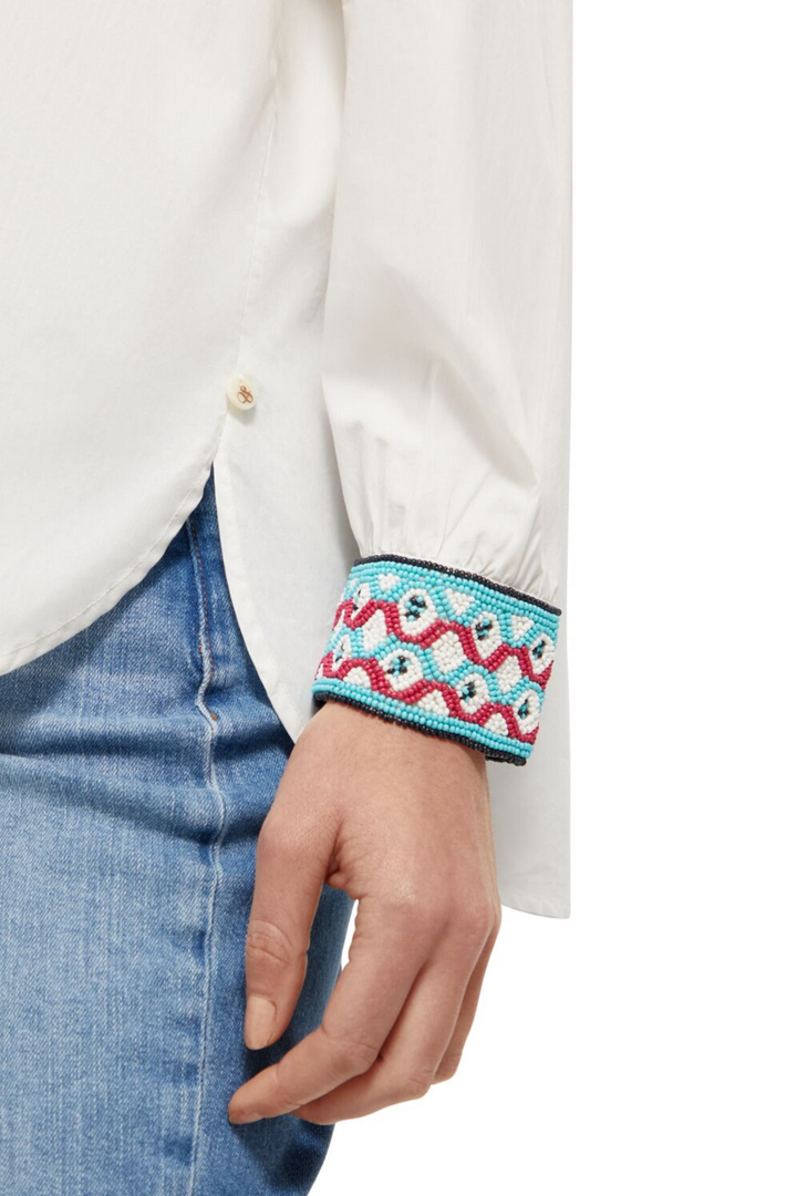 SCOTCH & SODA | Oversized Shirt w Beaded Sleeve
