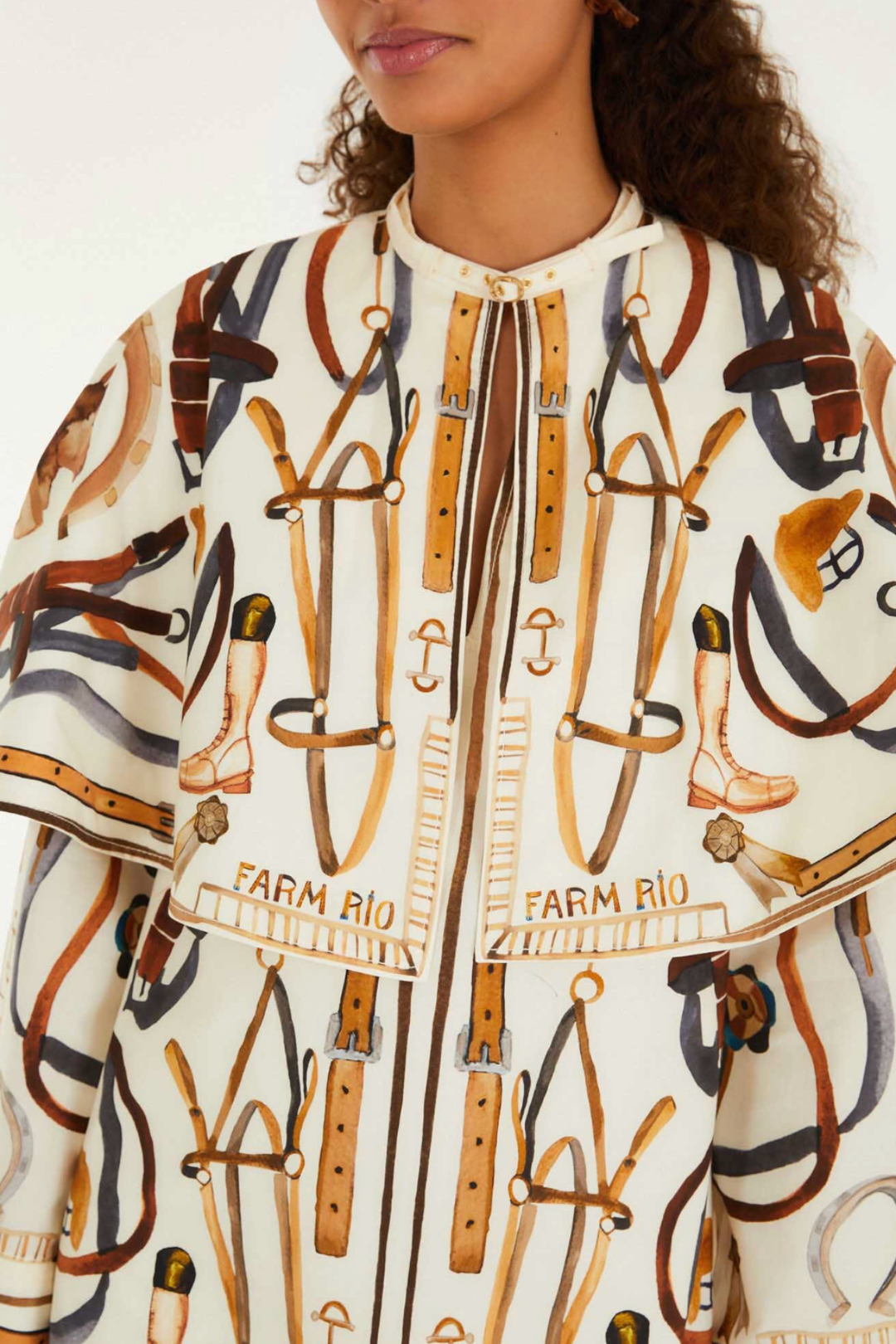 FARM RIO | EQUESTRIAN MINI DRESS