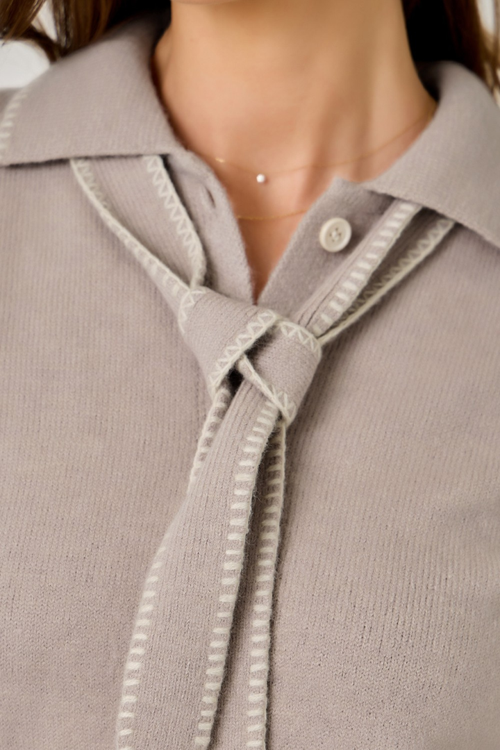 Front Tie Cardigan