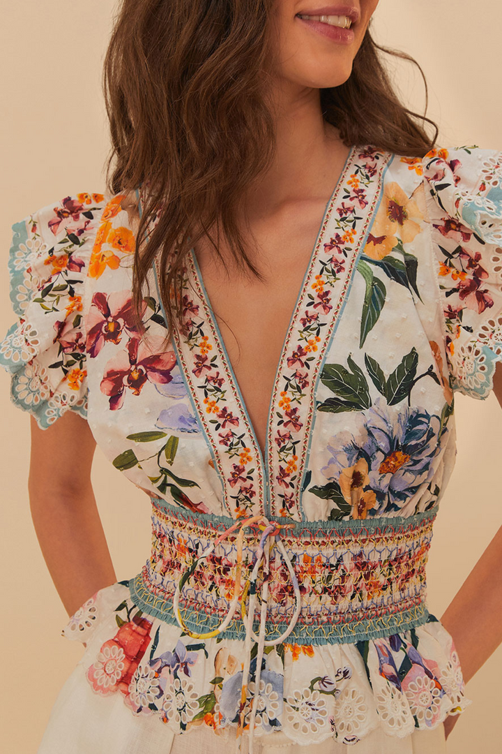 GREEK GARDEN BLOUSE