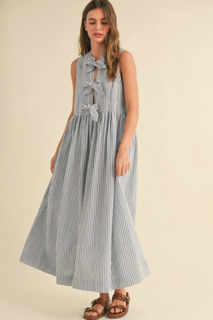 Siena Stripe Bow Dress