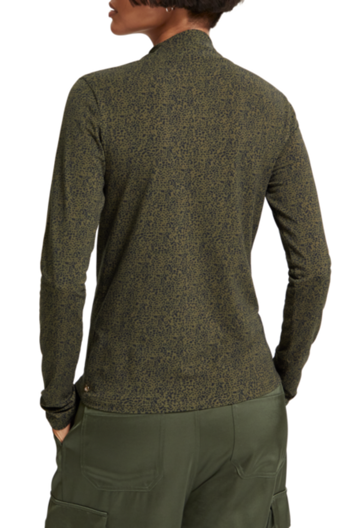 SCOTCH & SODA | Printed Mockneck Longsleeve